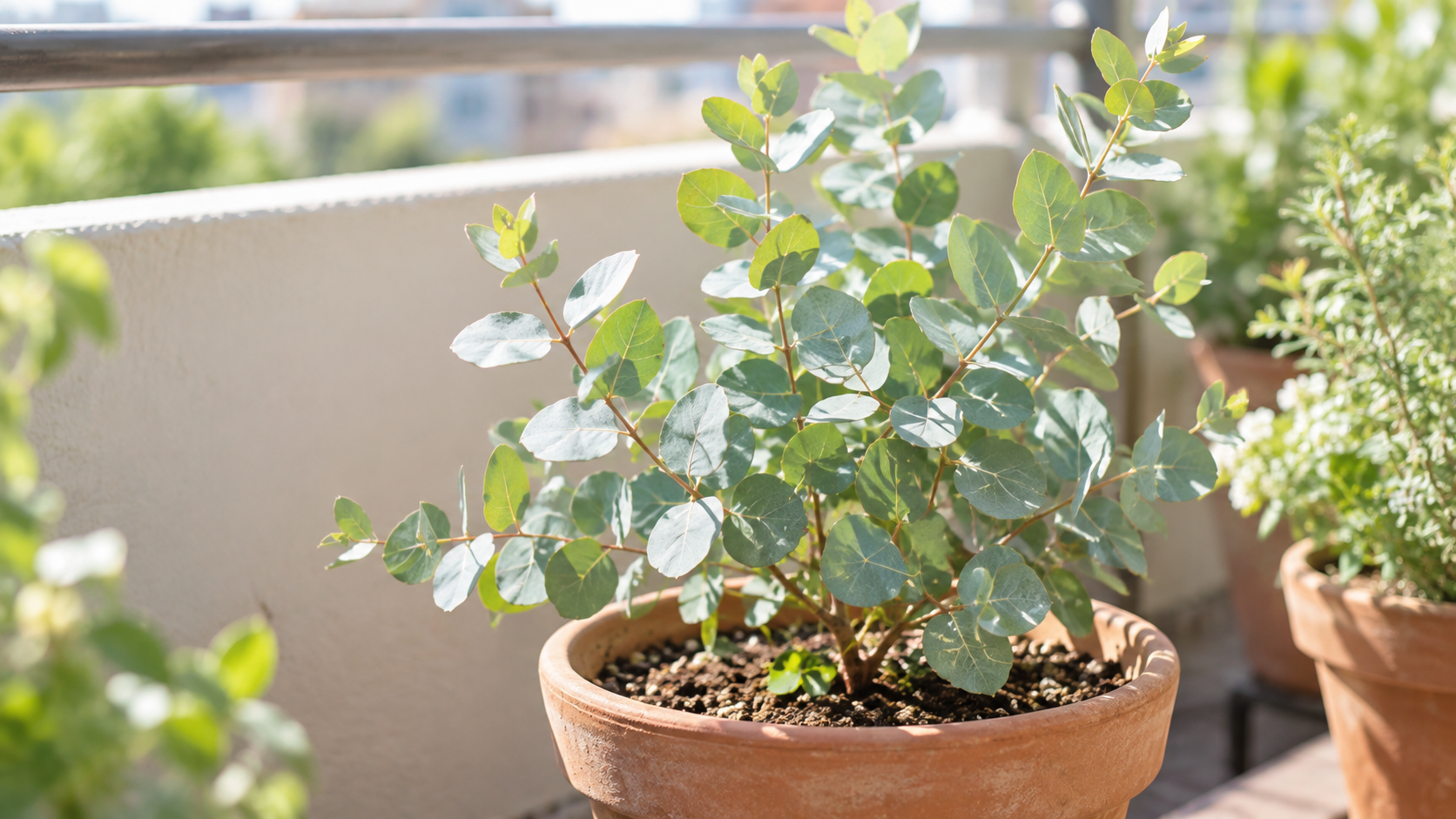 ユーカリの鉢植え